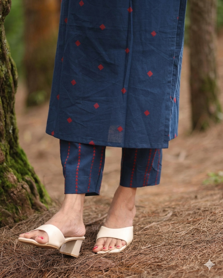 ELEGANT COLLARED A-LINE CO-ORD SET