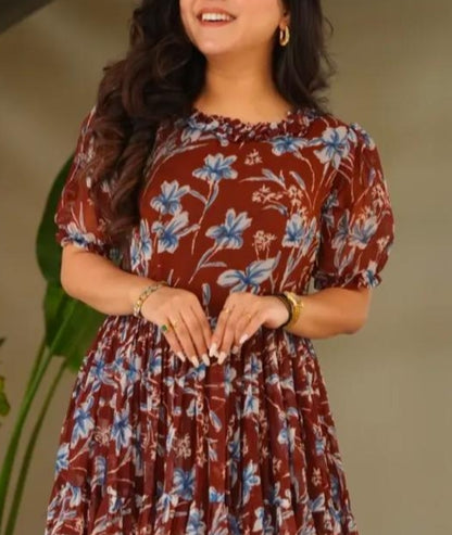 FLORAL KANI PRINT MIDI