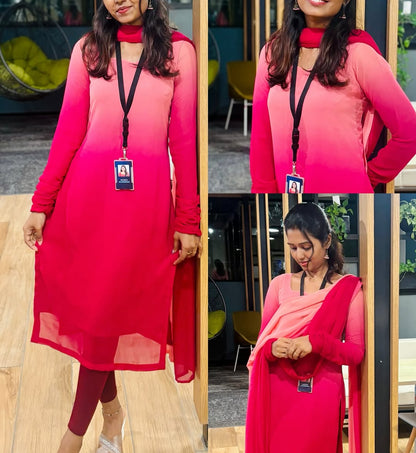 PREMIUM TWO TONE KURTI SET