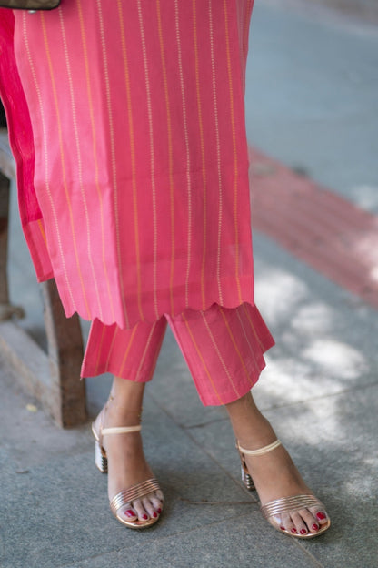 Premium Cotton Candy Kurta Set With Pant