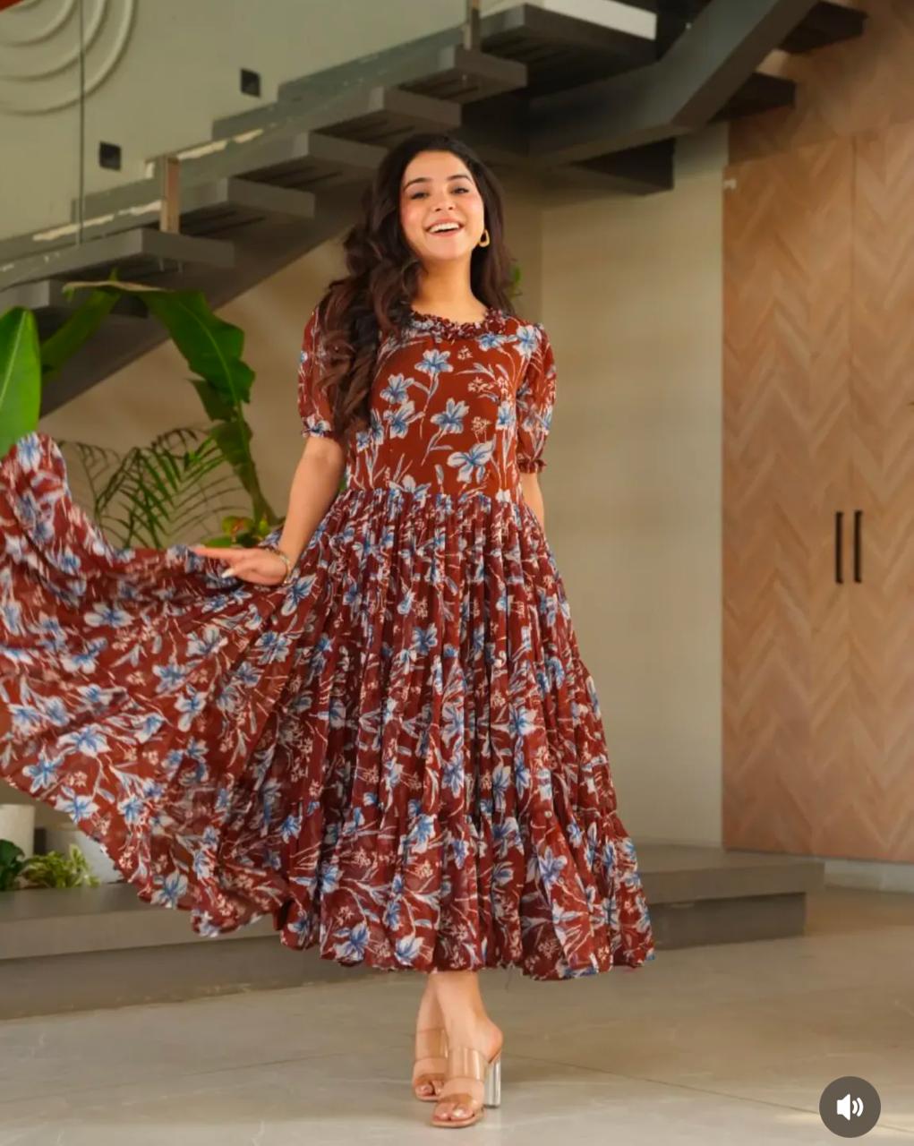 FLORAL KANI PRINT MIDI