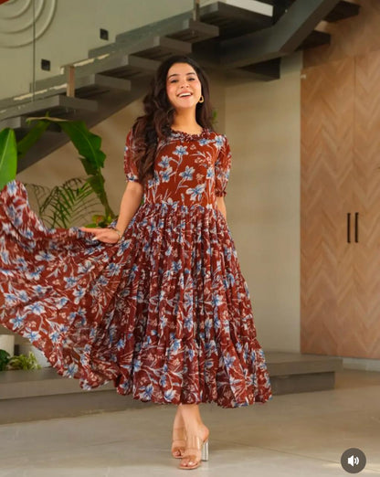 FLORAL KANI PRINT MIDI