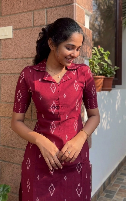 PREMIUM IKKAT PRINTED  CO-ORD SET