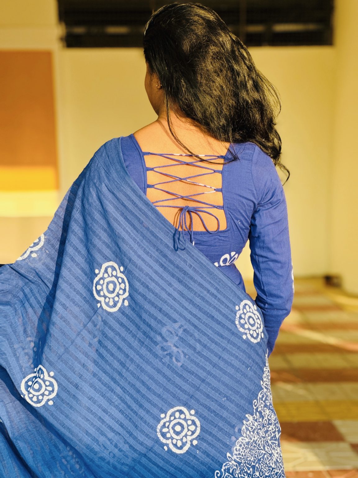 Premium Indigo Rayon Suit Set