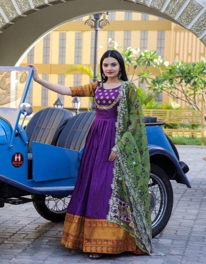 PREMIUM READYMADE GOWN WITH DUPPTTA