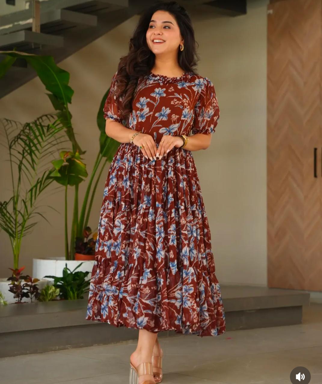 FLORAL KANI PRINT MIDI