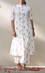 PREMIUM WHITE RAYON CO-ORD SET