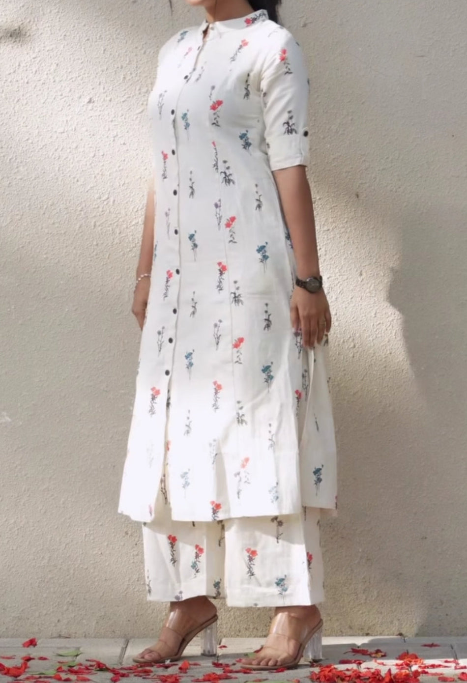 PREMIUM WHITE RAYON CO-ORD SET