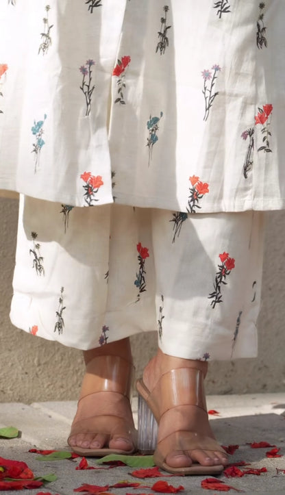 PREMIUM WHITE RAYON CO-ORD SET