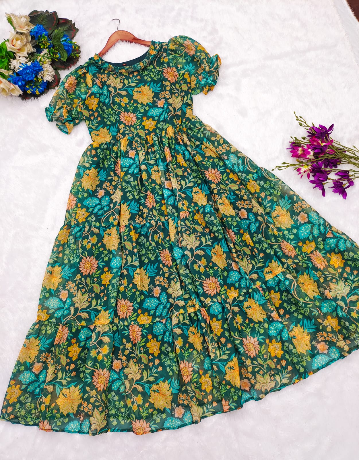 FLORAL KANI PRINT MIDI