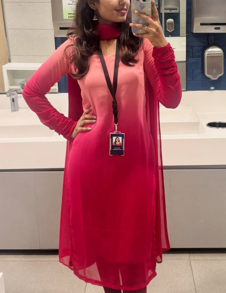 PREMIUM TWO TONE KURTI SET