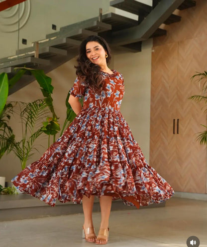 FLORAL KANI PRINT MIDI