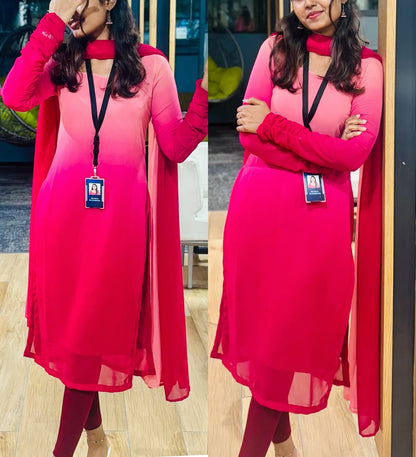 PREMIUM TWO TONE KURTI SET