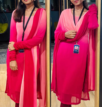 PREMIUM TWO TONE KURTI SET