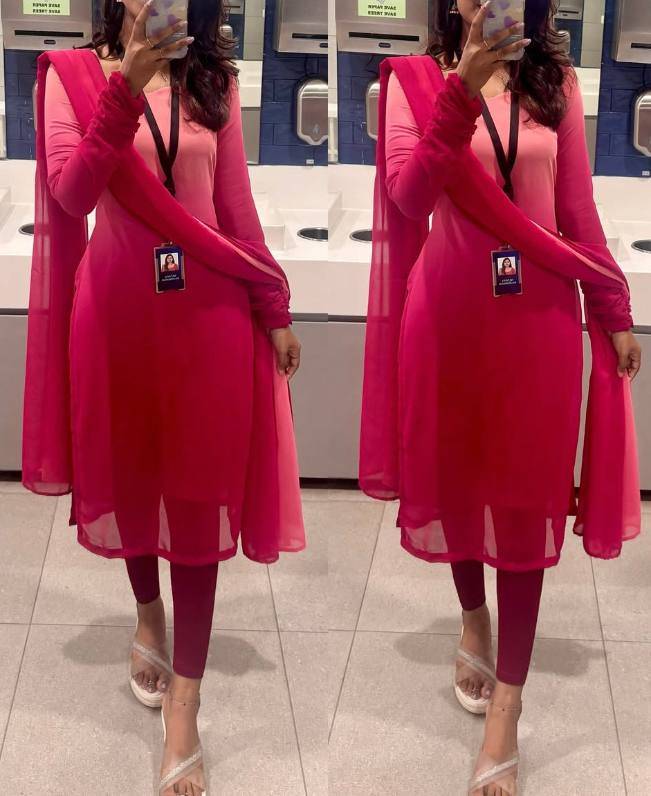PREMIUM TWO TONE KURTI SET