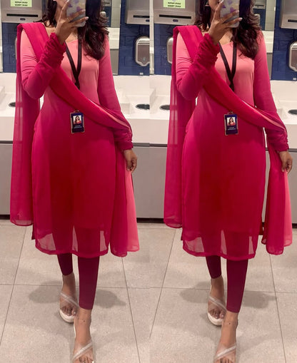PREMIUM TWO TONE KURTI SET
