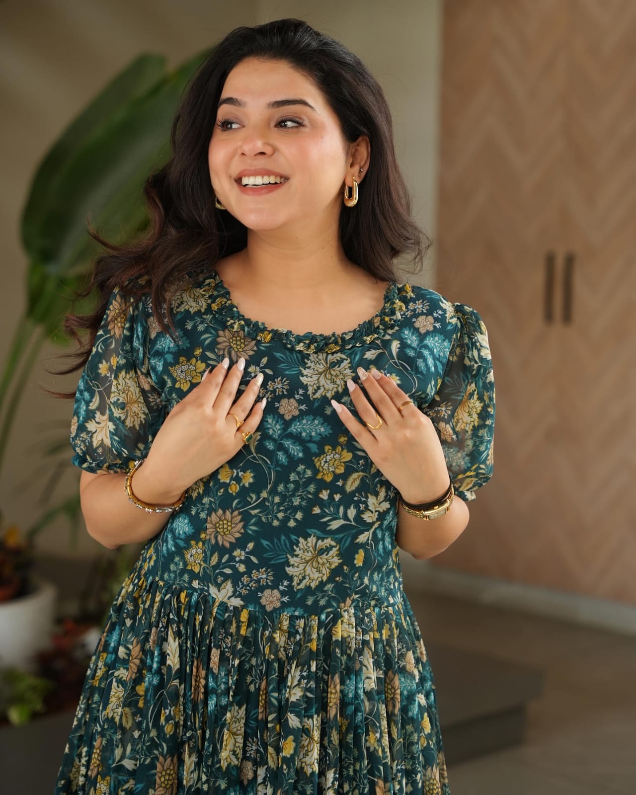 FLORAL KANI PRINT MIDI