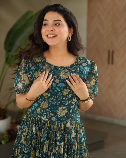 FLORAL KANI PRINT MIDI