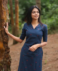 ELEGANT COLLARED A-LINE CO-ORD SET